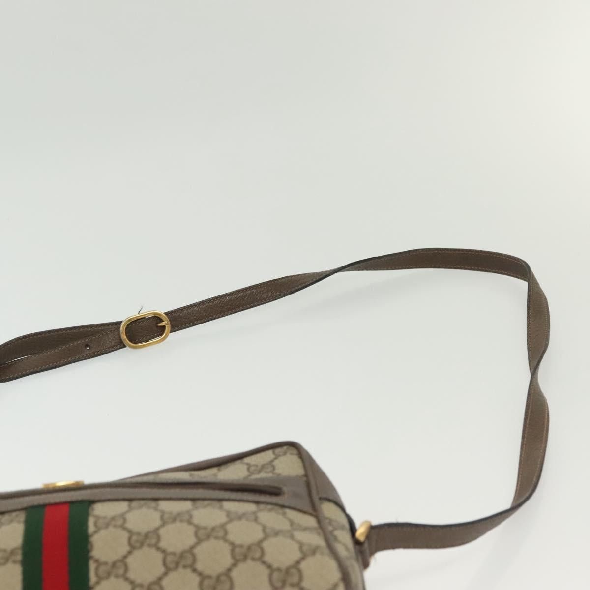 Gucci GUCCI GG Supreme Web Sherry Line Shoulder Bag Pvc Beige Size ONE SIZE - 8 Thumbnail