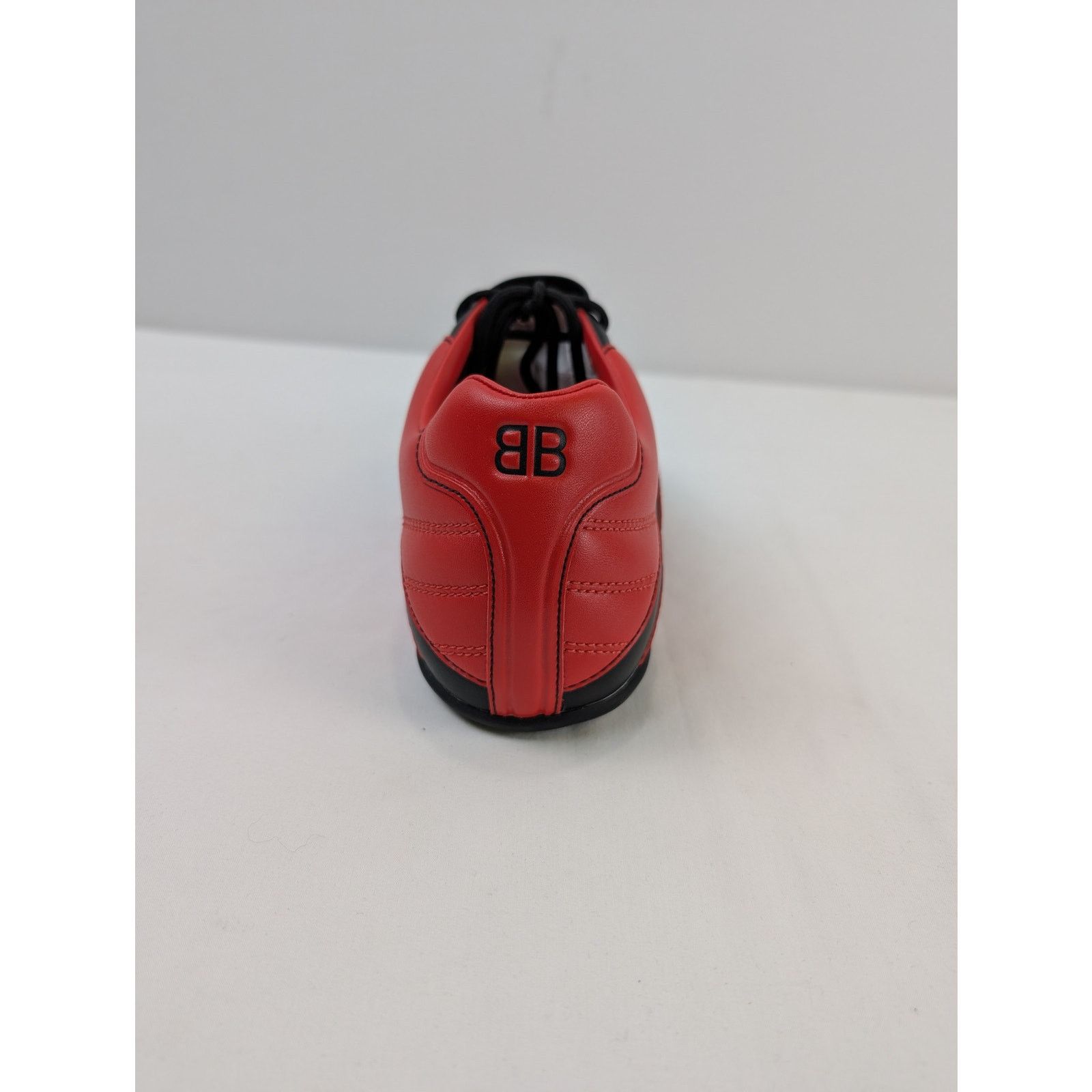 Balenciaga o1rshd1 Matt Leather Free Material Zen Sneaker in Red/Black Size US 9 / EU 42 - 16 Thumbnail