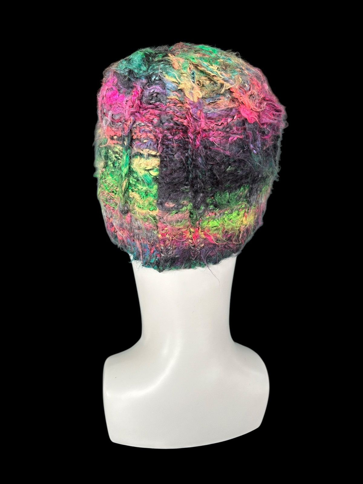 Japanese Brand × Kapital × Vintage Rare Crochet Knitted Hairy Made Italy Beanie Hats ☠️☠️ Size ONE SIZE - 3 Thumbnail