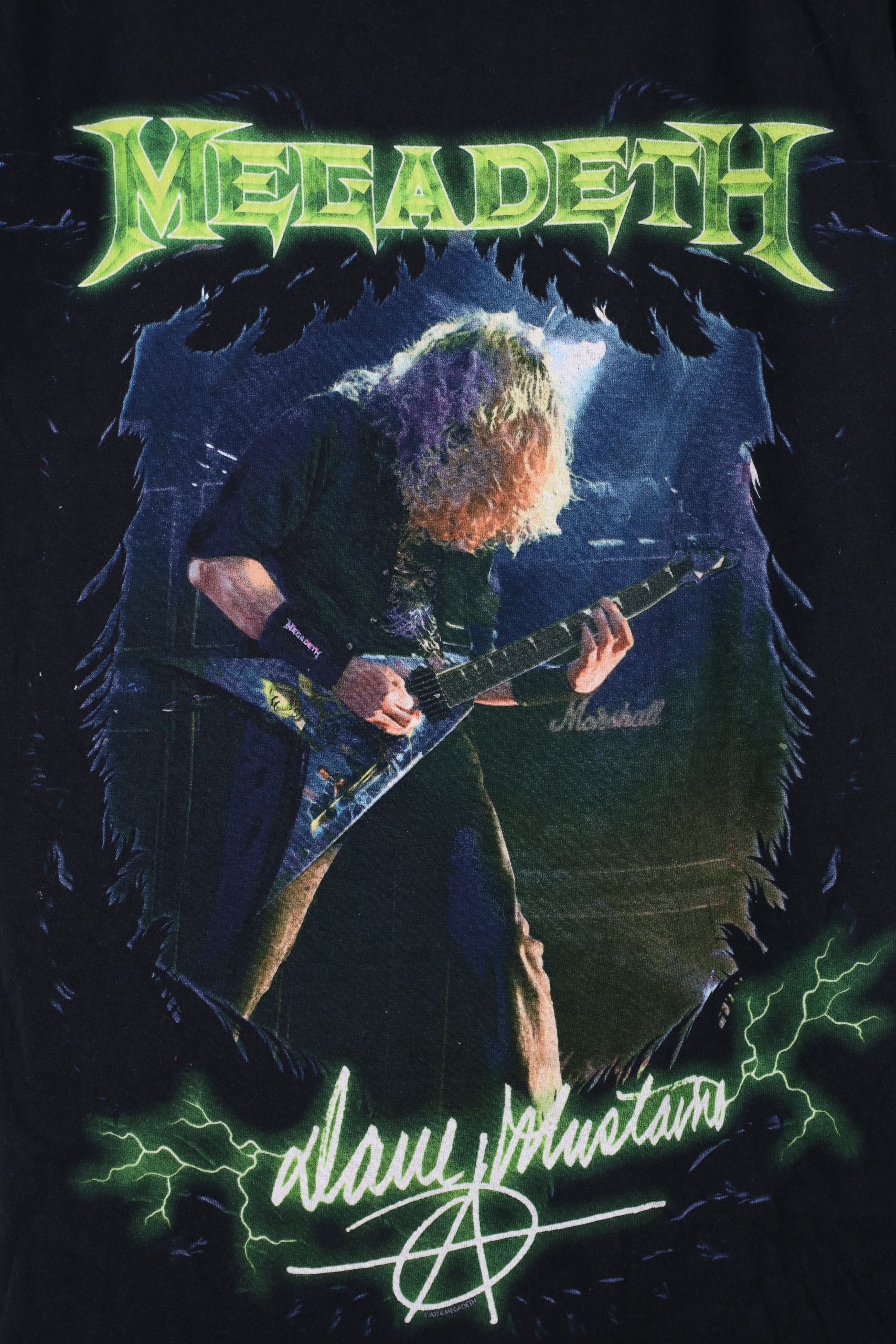 Vintage Vintage Y2K Faded Dave Mustaine Megadeth Band T-Shirt Black Size US M / EU 48-50 / 2 - 4 Thumbnail