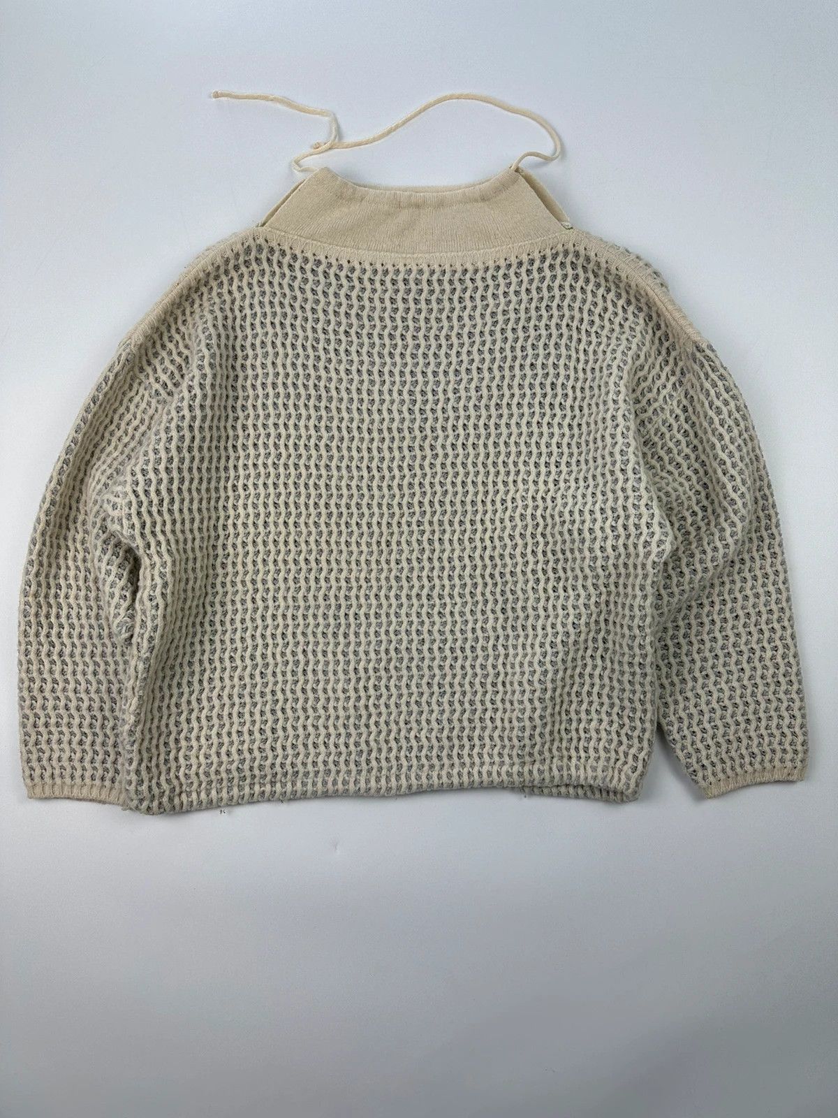 Marithe + Francois Girbaud Marithé + François Girbaud 1980 Mesh Wool Knit Sweater Cream Size S / US 4 / IT 40 - 6 Thumbnail