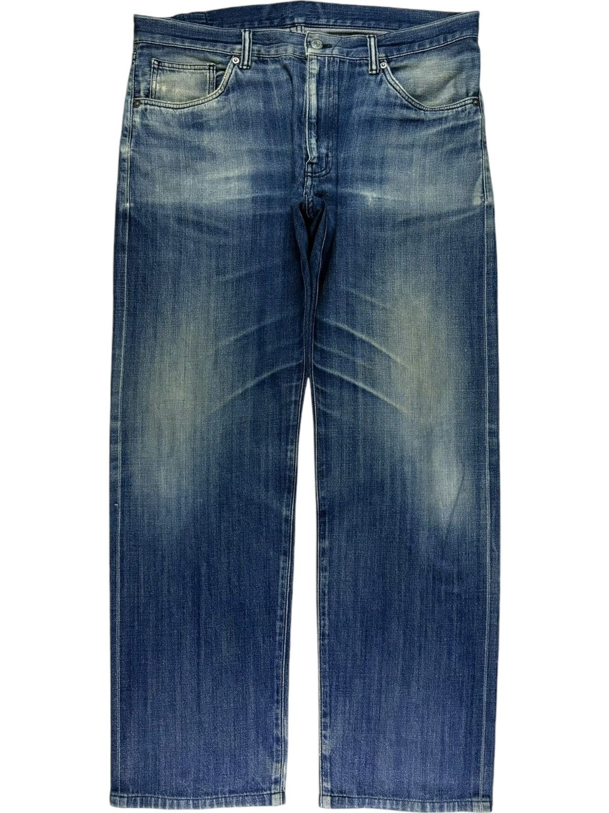 Japanese Brand Vintage Japanese Brand Selvedge Faded Blue Wash Baggy Jeans Size US 37 - 2 Thumbnail