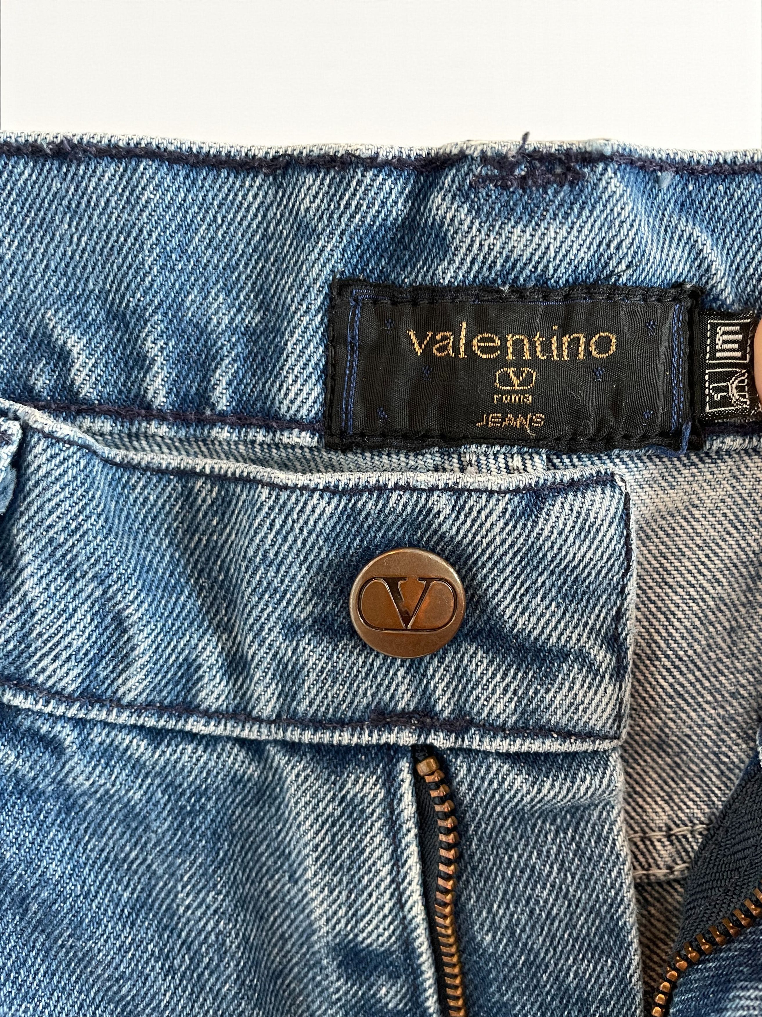 Valentino Vintage 90s Valentino Blue Jeans 38 XXL Size US 38 / EU 54 - 4 Thumbnail