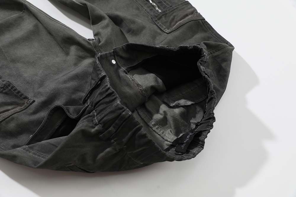 Japanese Brand × Jean × Vintage Wash Distressed Cargo Pants Loose Size US 30 / EU 46 - 7 Thumbnail