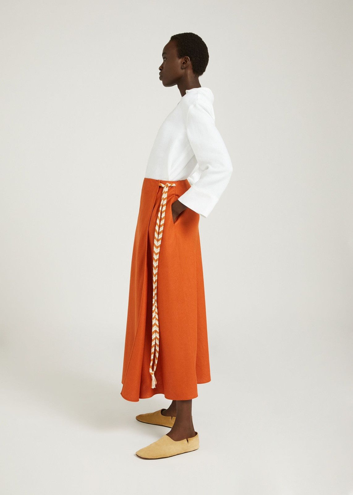 Loro Piana o1srvl11e0424 Skirt in Orange Size 27" / US 4 / IT 40 - 2 Thumbnail