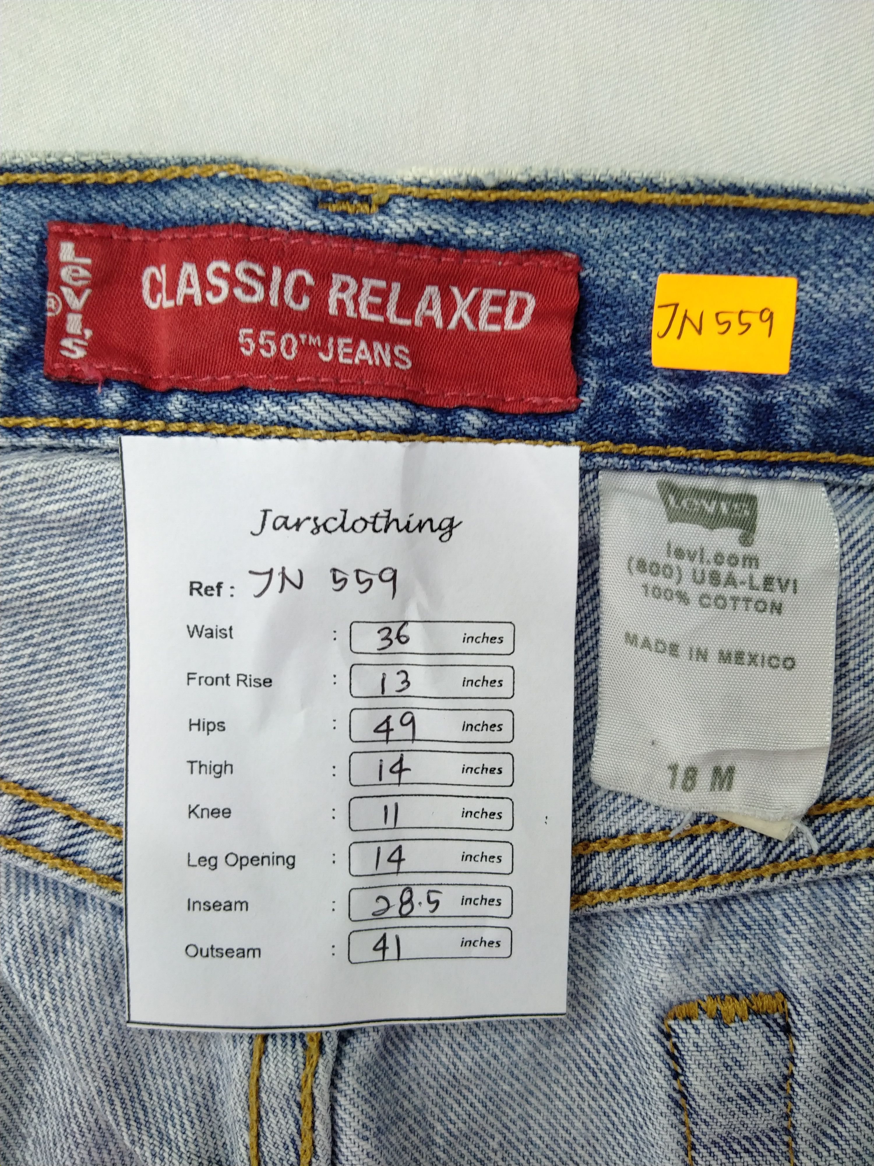 Levi's Vintage Levi's 550 Classic Relaxed Denim 36 x 28.5 -JN559 Size US 36 / EU 52 - 8 Thumbnail