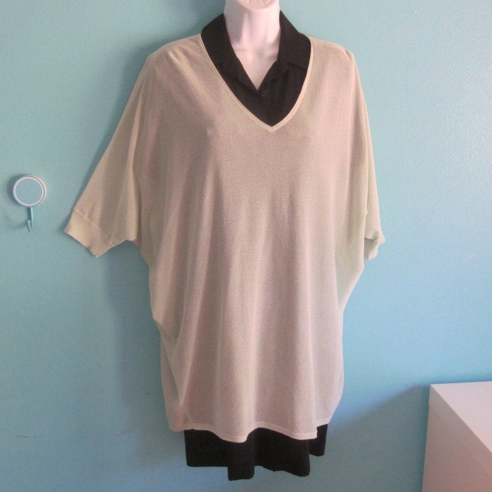 Eileen Fisher Eileen Fisher Sheer Pale Green Pullover Sweater Size L Petit Size L / US 10 / IT 46 - 8 Thumbnail