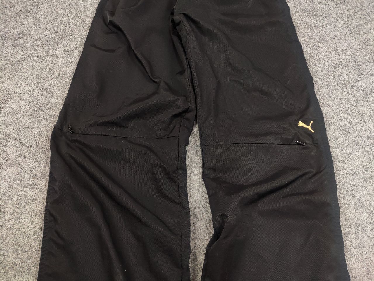 Puma Vintage Puma Logo Zip Knees Black track Pants Y2K Style Size US 32 / EU 48 - 9 Thumbnail