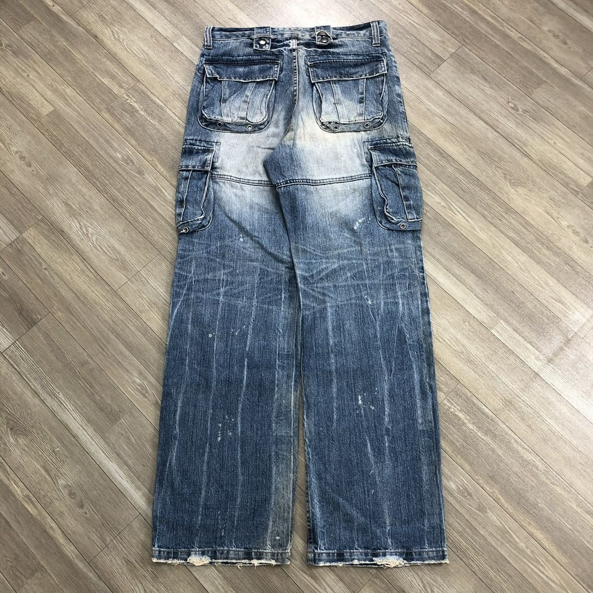 PPFM 2000s PPFM Distressed Faded Punk Lgb Style Bondage Jeans Y2K Size US 32 / EU 48 - 20 Thumbnail