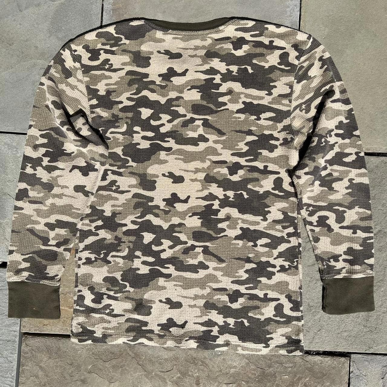 Joe Boxer Y2K Tan Camo Waffle Knit Thermal Henley Size US L / EU 52-54 / 3 - 4 Thumbnail