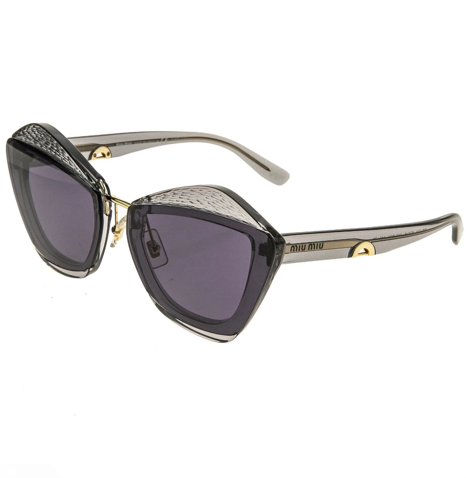 Miu Miu MIU MIU CHARM MU01XS Crystal Gray Geometric Luxury 01X 01XS Size ONE SIZE - 9 Thumbnail