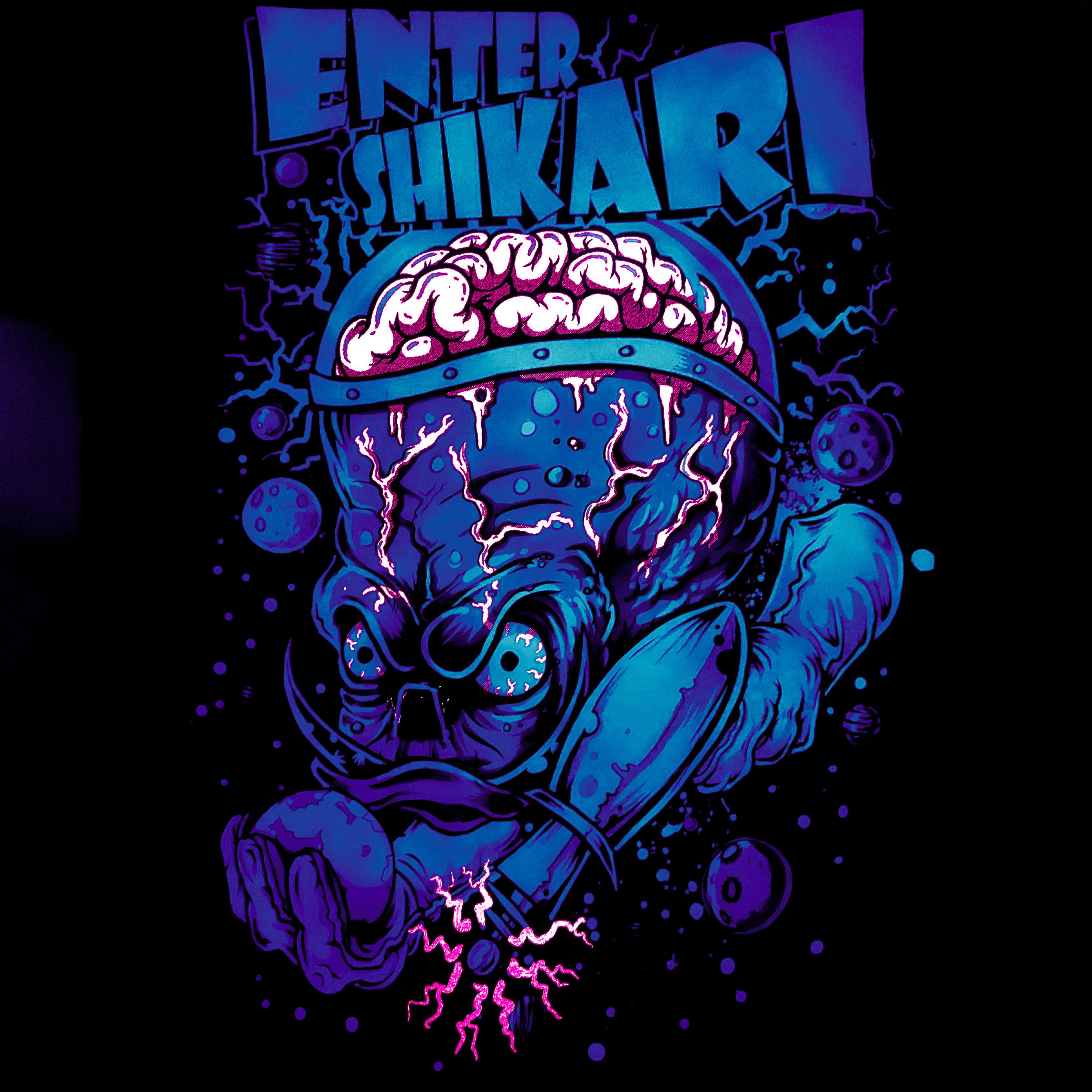 Band Tees VTG 2003 Enter Shikari Alien Brain Monster MySpace Era TEE Size US S / EU 44-46 / 1 - 3 Thumbnail