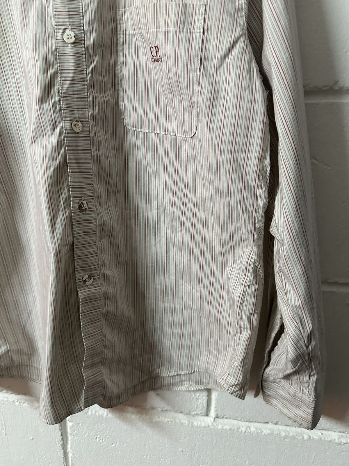C.P. Company × Massimo Osti S/S 2003 C.P Company Logo Pocket Stripes Button-up Shirt Size US M / EU 48-50 / 2 - 7 Thumbnail
