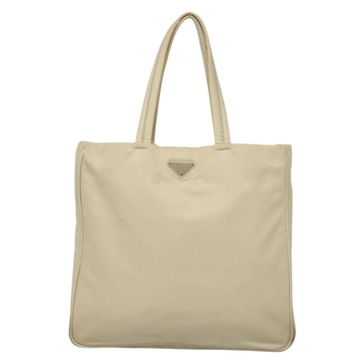 Prada PRADA Tote Bag Nylon Beige Silver Size ONE SIZE - 2 Thumbnail