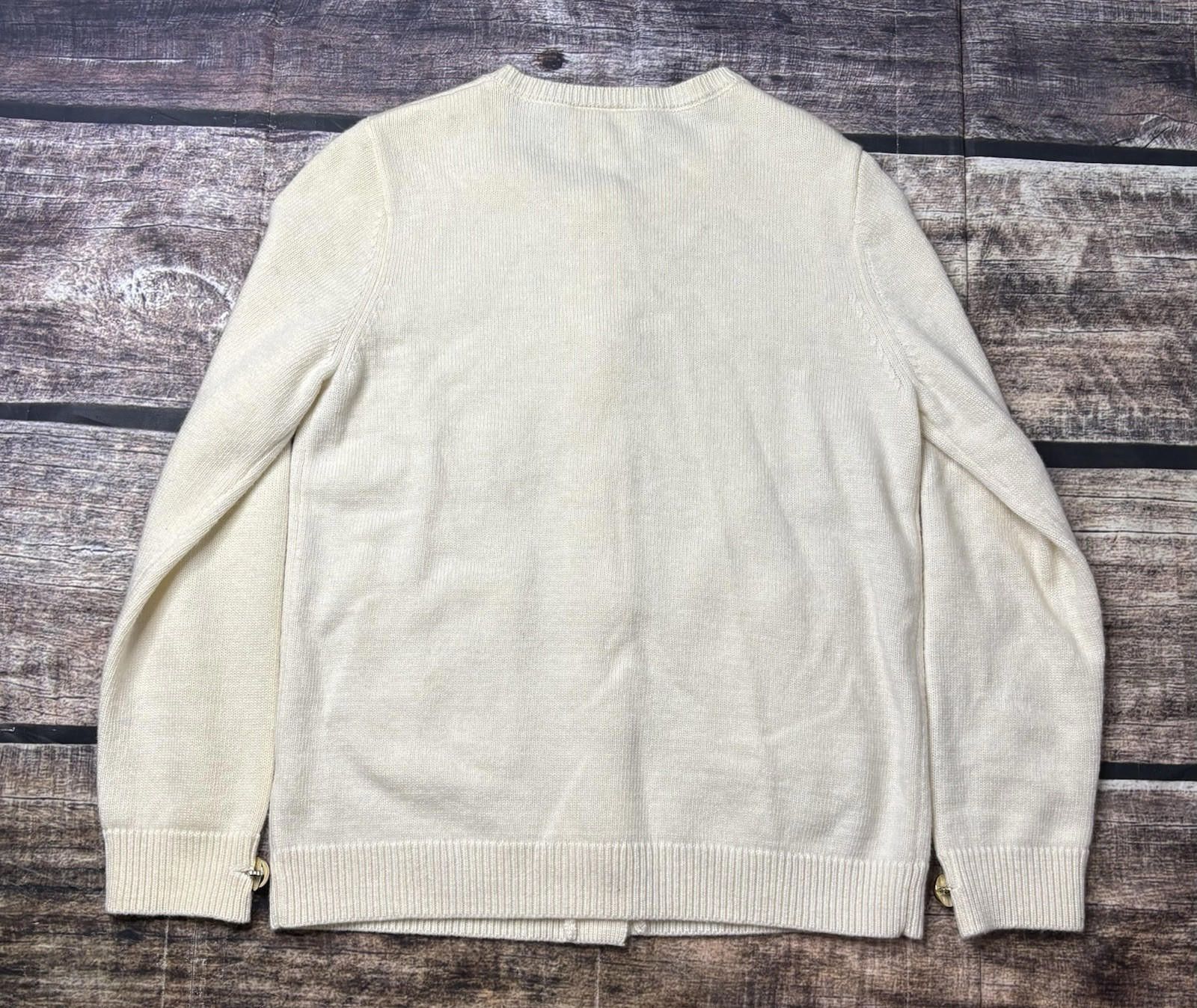 Other Sail to Sable Cardigan Sweater Womens Medium Lambswool Ivory Size M / US 6-8 / IT 42-44 - 3 Thumbnail