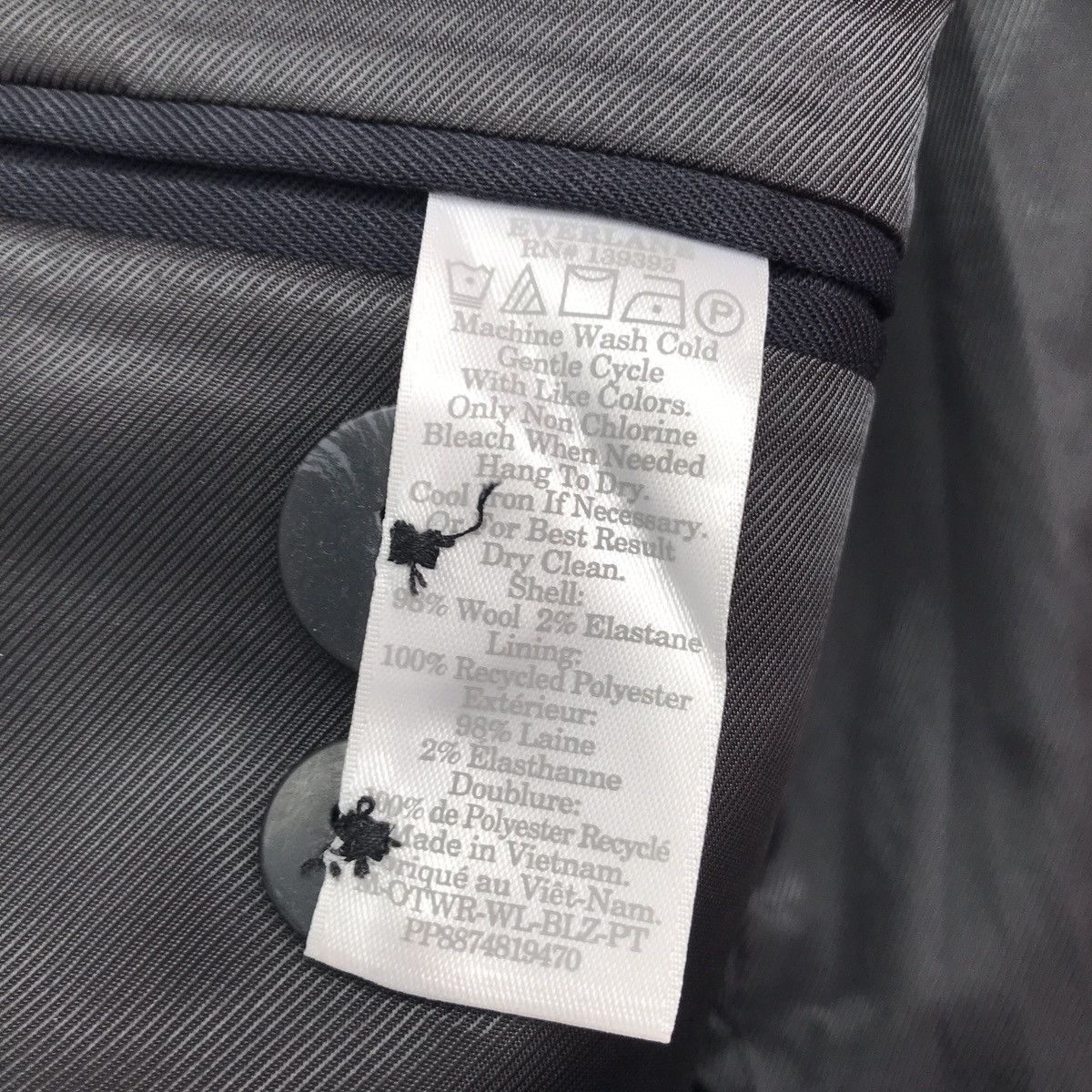 Everlane The Italian Wool Blazer Jacket Mens 42 Size 42R - 6 Thumbnail