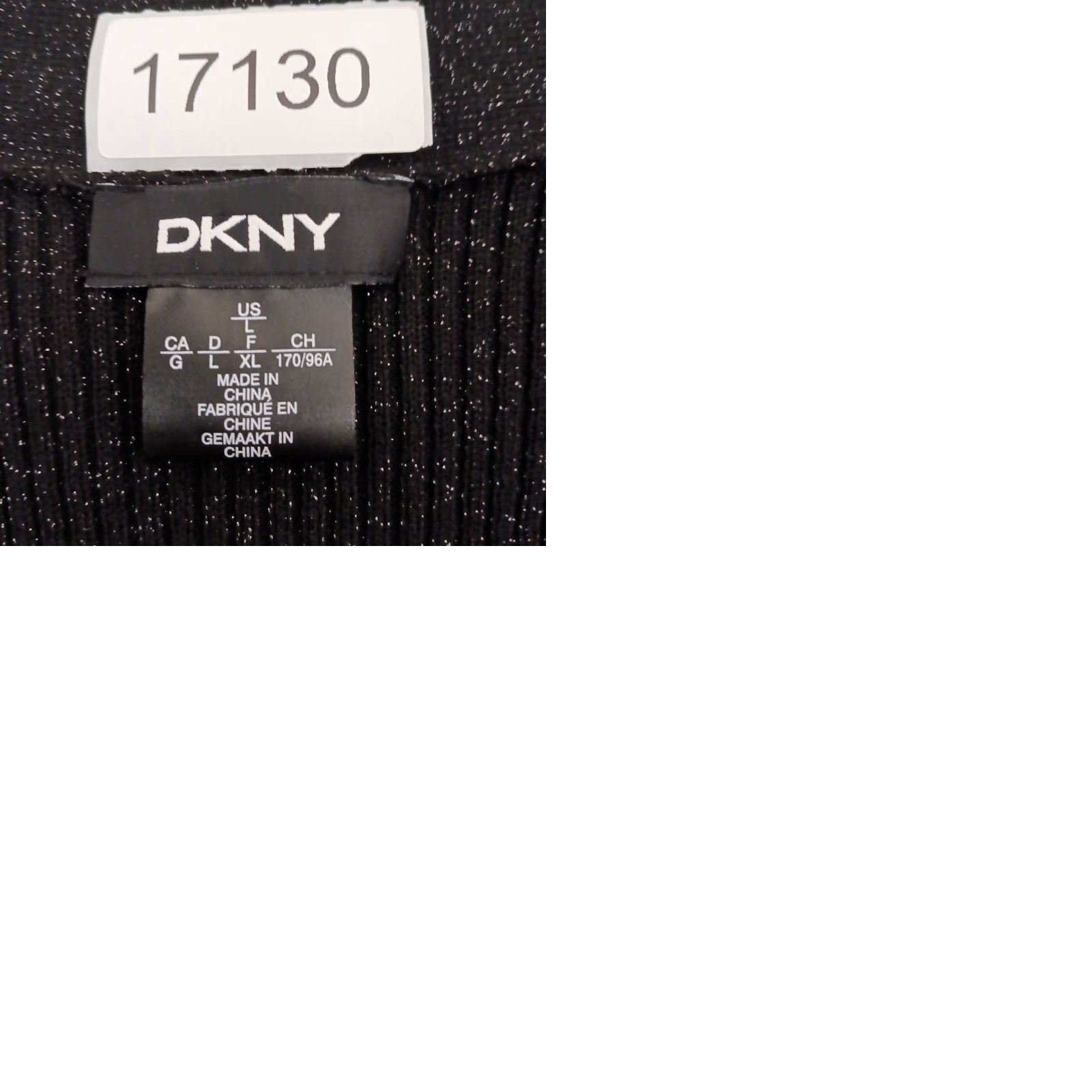 DKNY DKNY Sweater Dress Large Black Silver Glitter Long Pullover Belted Size L / US 10 / IT 46 - 9 Thumbnail