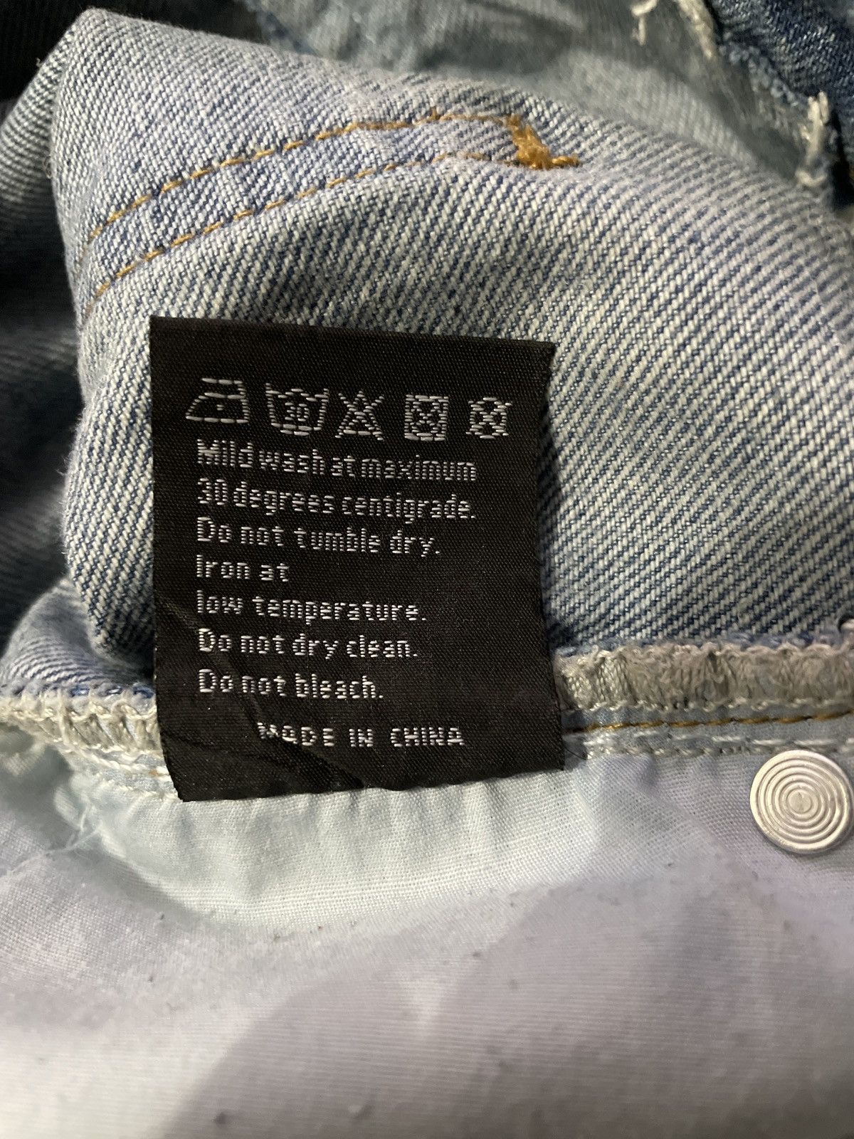 Who Decides War (SOLD) Who Decides War Final Destination Patch Crystal Denim Size US 28 / EU 44 - 9 Thumbnail