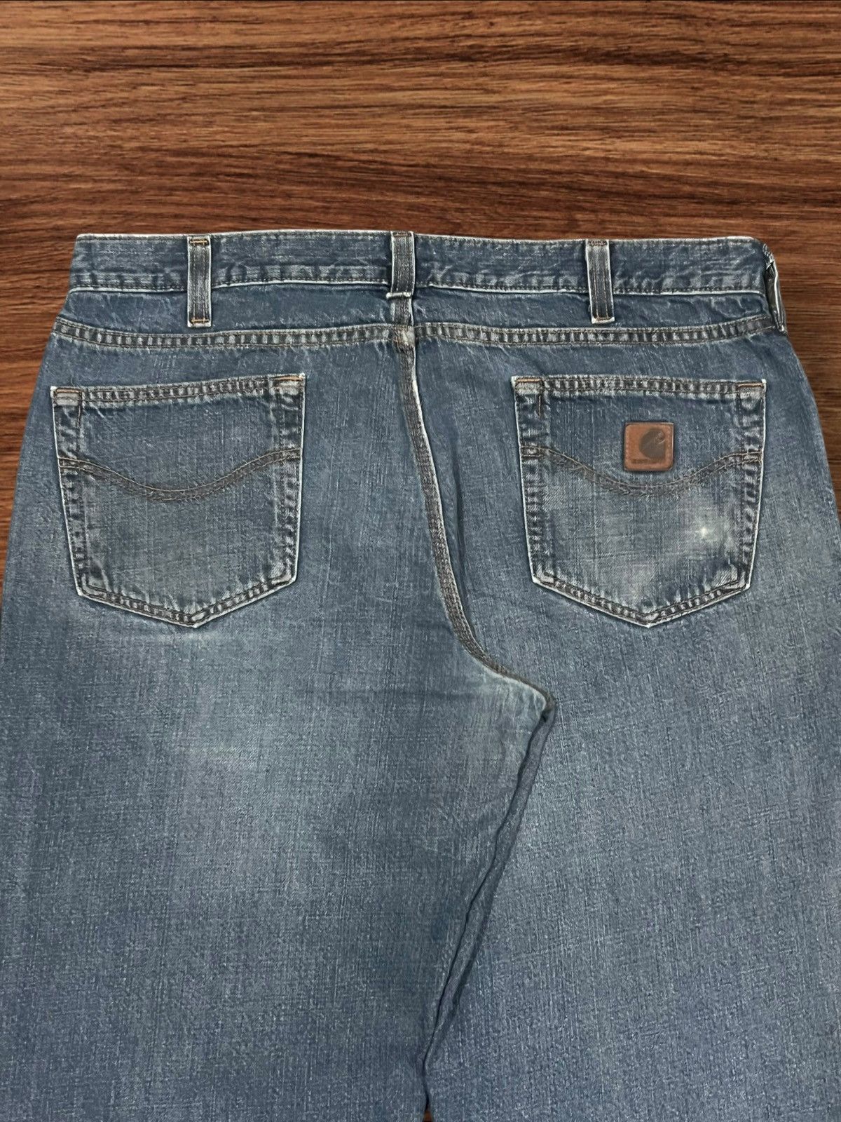 Carhartt Vintage Carhartt Blue Washed Distressed Classic Fit Jeans Size US 36 / EU 52 - 6 Thumbnail