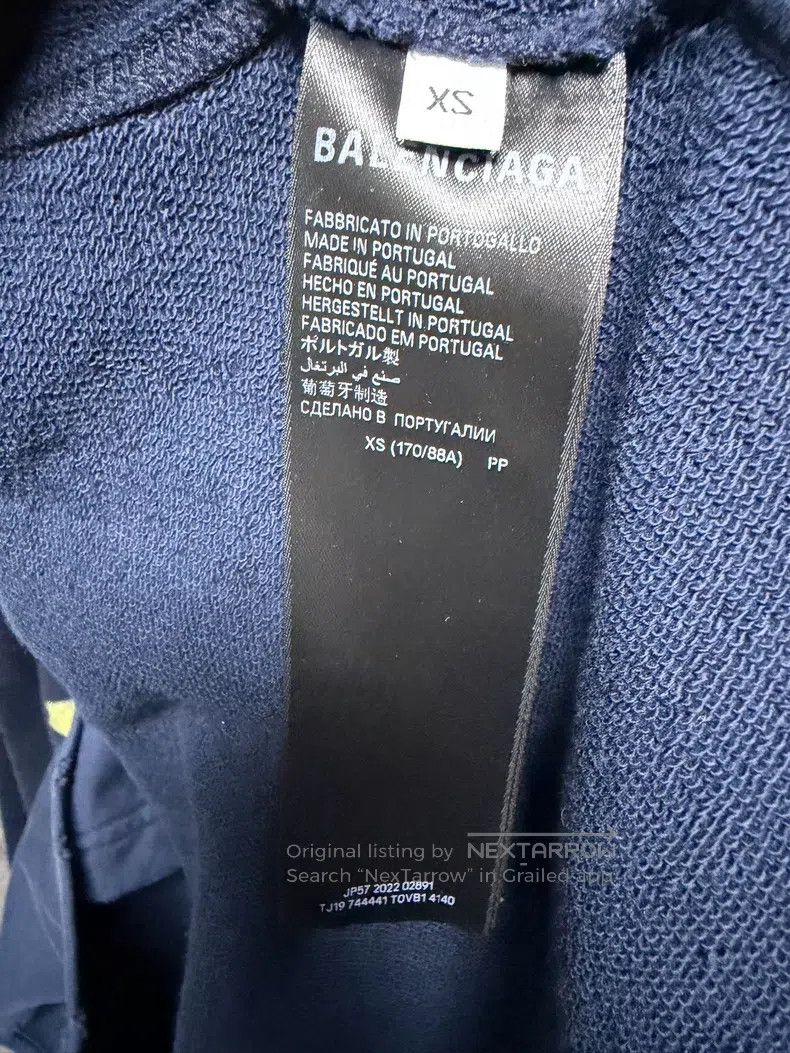 Balenciaga Balenciaga Tape Logo Hoodie Size US XS / EU 42 / 0 - 4 Thumbnail