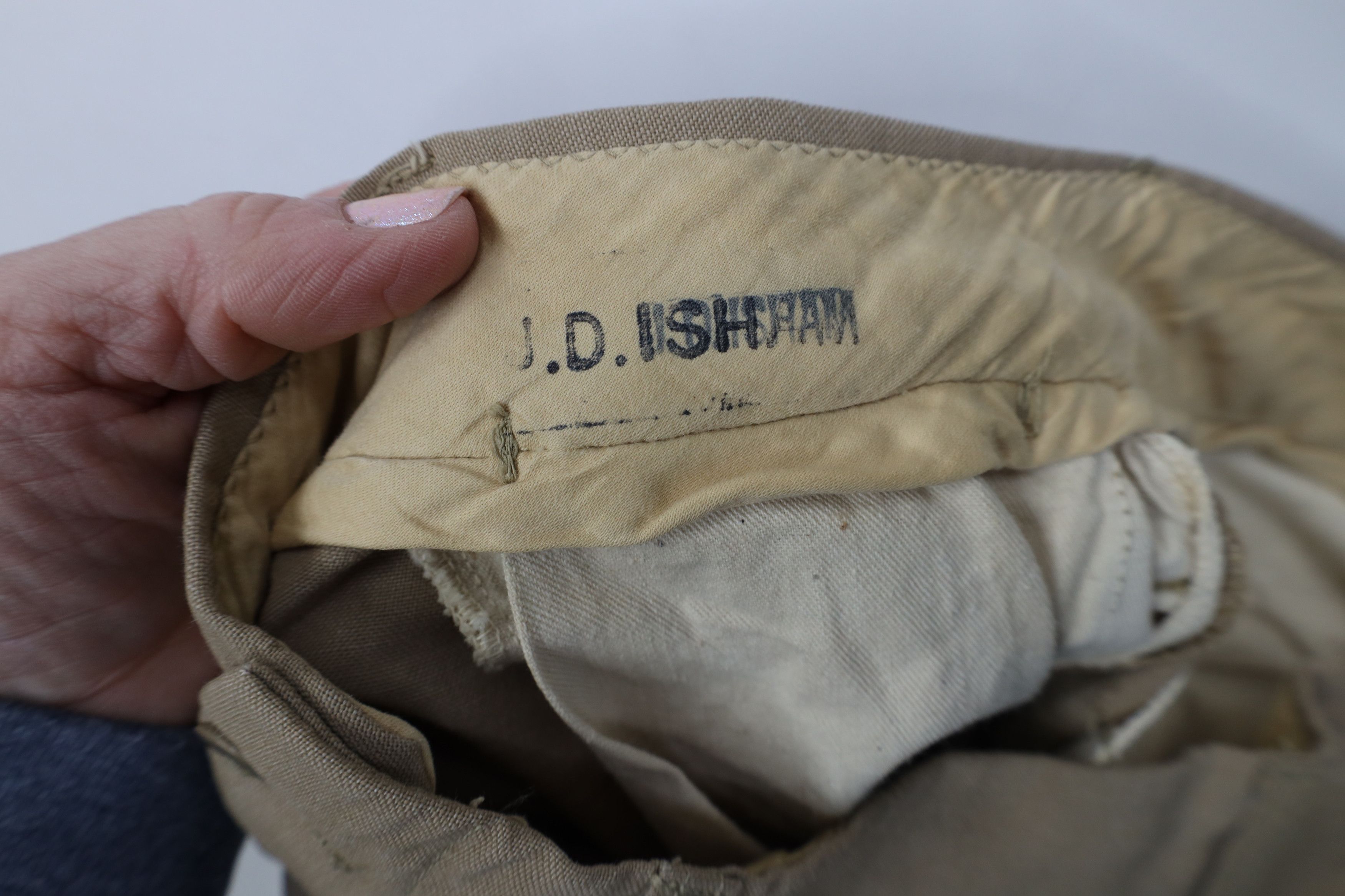 Vintage Vintage 50s Hollywood Regency Gabardine Wide Leg Chino Pants Size US 30 / EU 46 - 9 Thumbnail