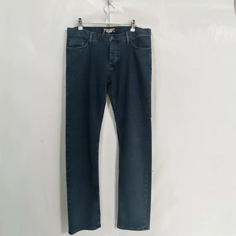 Burberry Burberry Blue Cotton Logo Casual Pants Size US 32 / EU 48 - 1 Thumbnail