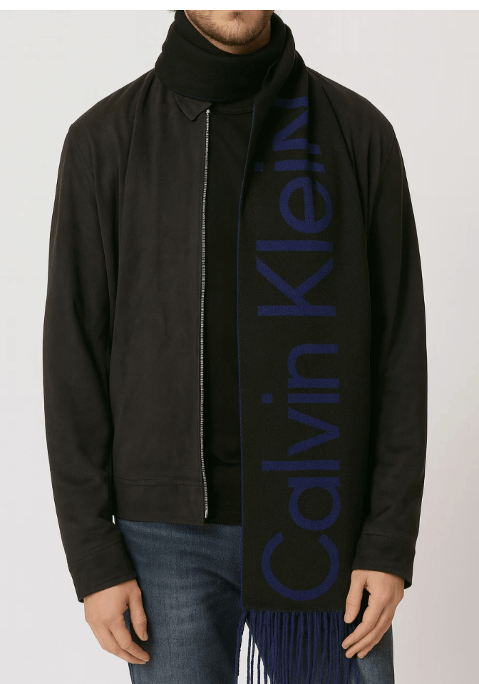 Calvin Klein NEW Reversible Knit Fringe Double Thick Scarf Size ONE SIZE - 1 Thumbnail