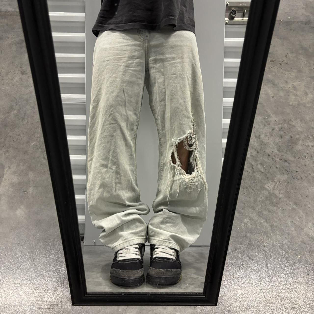 Japanese Brand × Vintage Crazy Vintage Y2K/2000s Grunge Light Wash Distressed Denim Jeans! Size US 30 / EU 46 - 1 Thumbnail