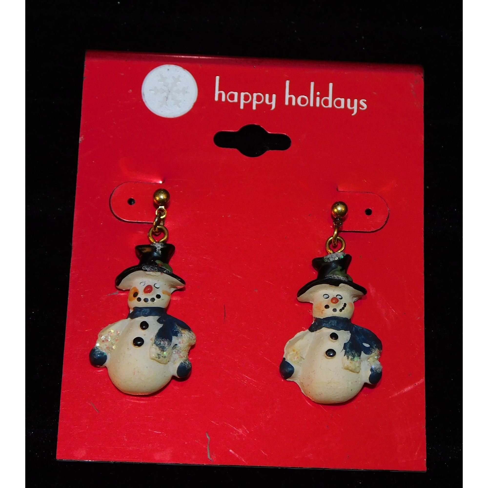 Other Festive Snowman Christmas Dangle Earrings Size ONE SIZE - 3 Thumbnail