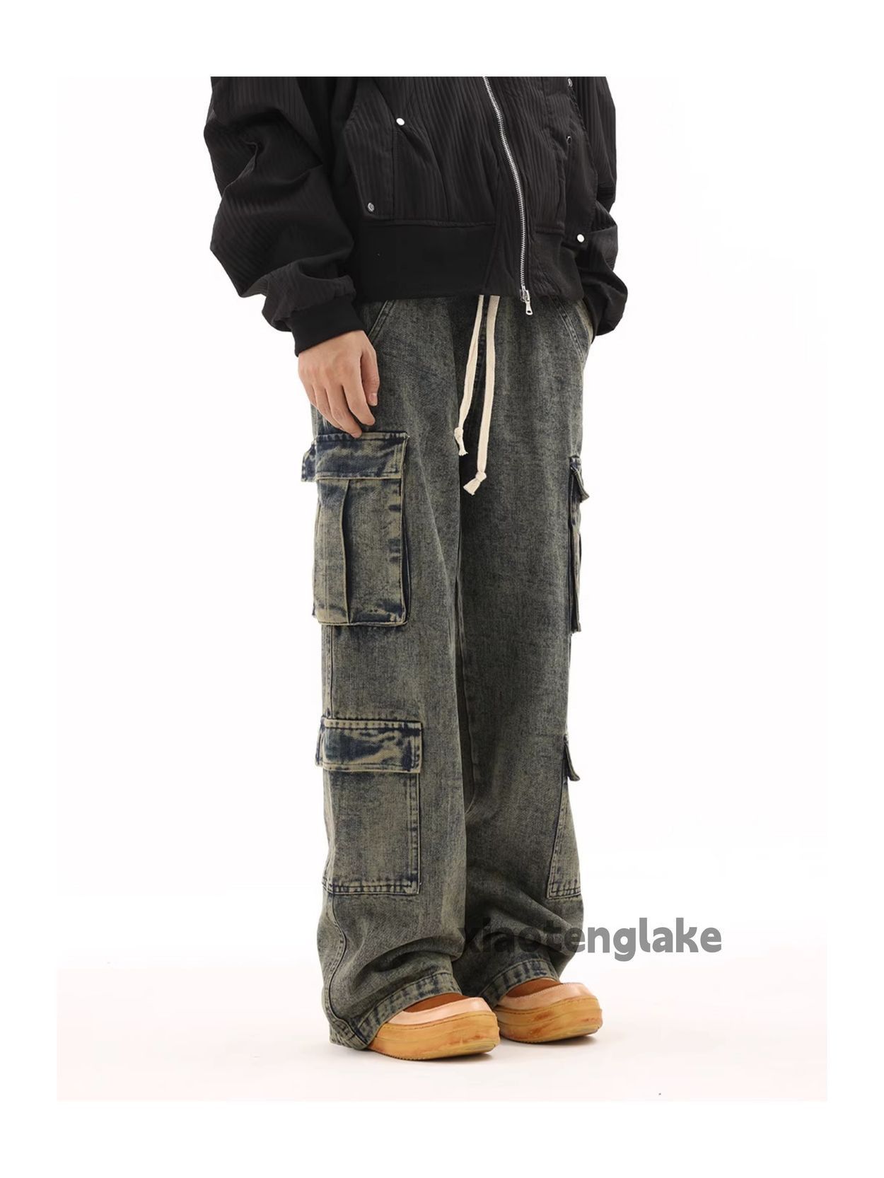Jean × Vintage washed faded loose baggy skate carpenter cargo jeans Size US 32 / EU 48 - 6 Thumbnail