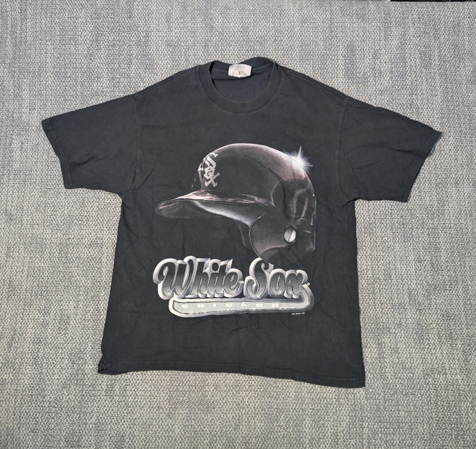 Salem Sportswear Vintage 1998 Chicago White Sox Helmet Black Shirt CSA MLB L Size ONE SIZE - 1 Thumbnail