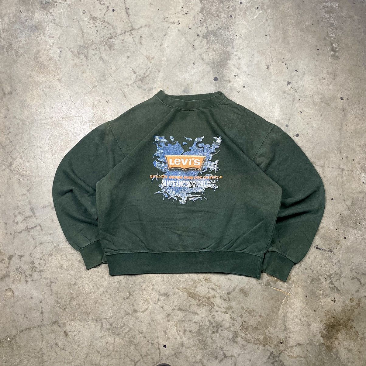 Levi's × Levi's Vintage Clothing × Vintage Rare Levis Distressed Boxy Crewneck Size US M / EU 48-50 / 2 - 1 Thumbnail