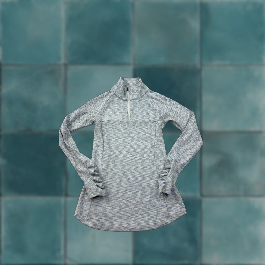Vintage Columbia Shirt Womens Petite Medium Blue 1/4 Zip Long Sleeve Lightweight Stretch Size M / US 6-8 / IT 42-44 - 1 Thumbnail