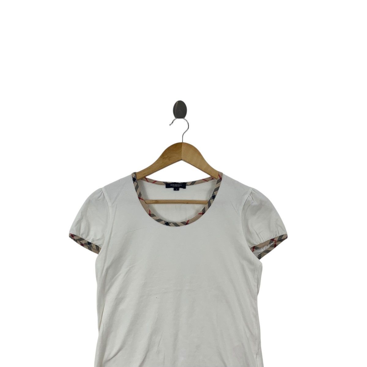 Burberry BURBERRY LONDON Nova Checks Twin Tipped Tee Shirt Top Size XXS / US 00 / IT 34 - 2 Thumbnail