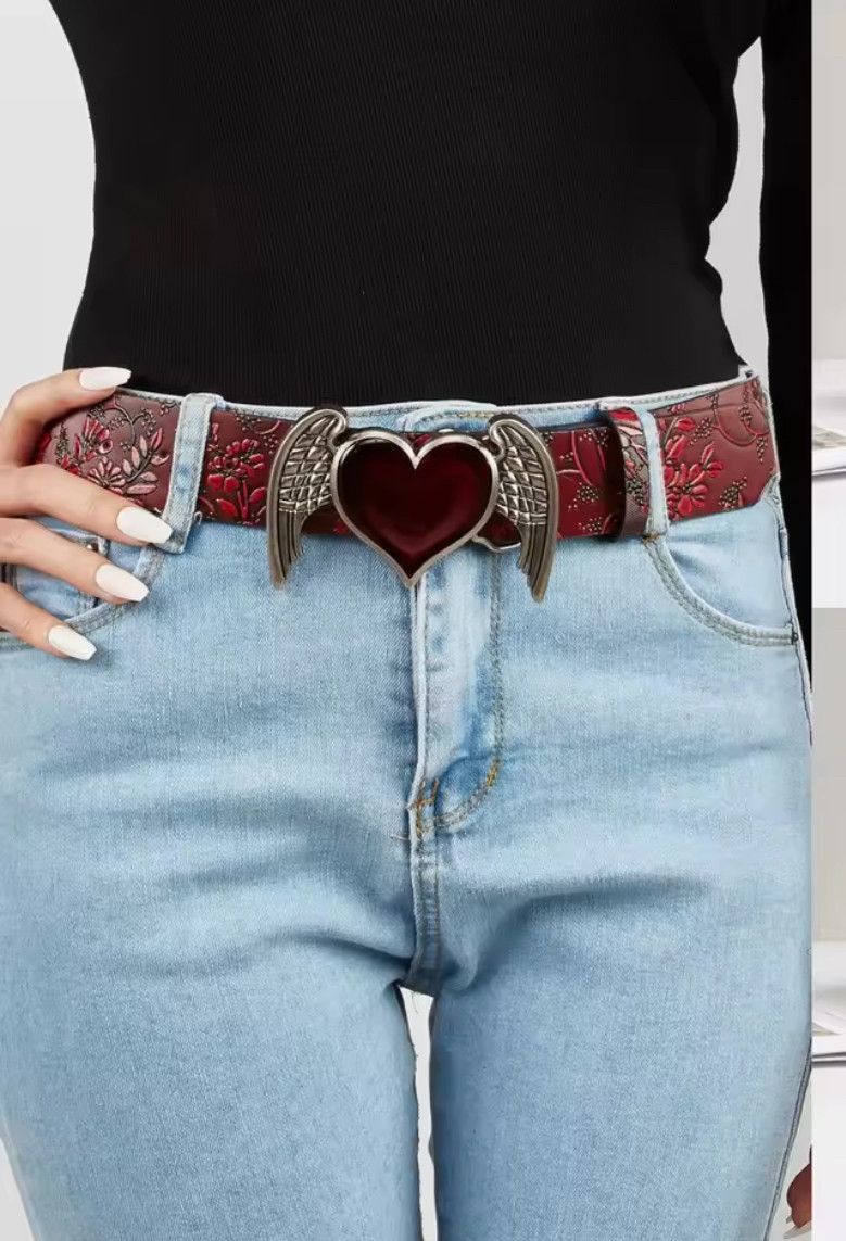 Japanese Brand × Vintage vintage metal heart-shaped gen buckle pattern belt Size ONE SIZE - 1 Thumbnail