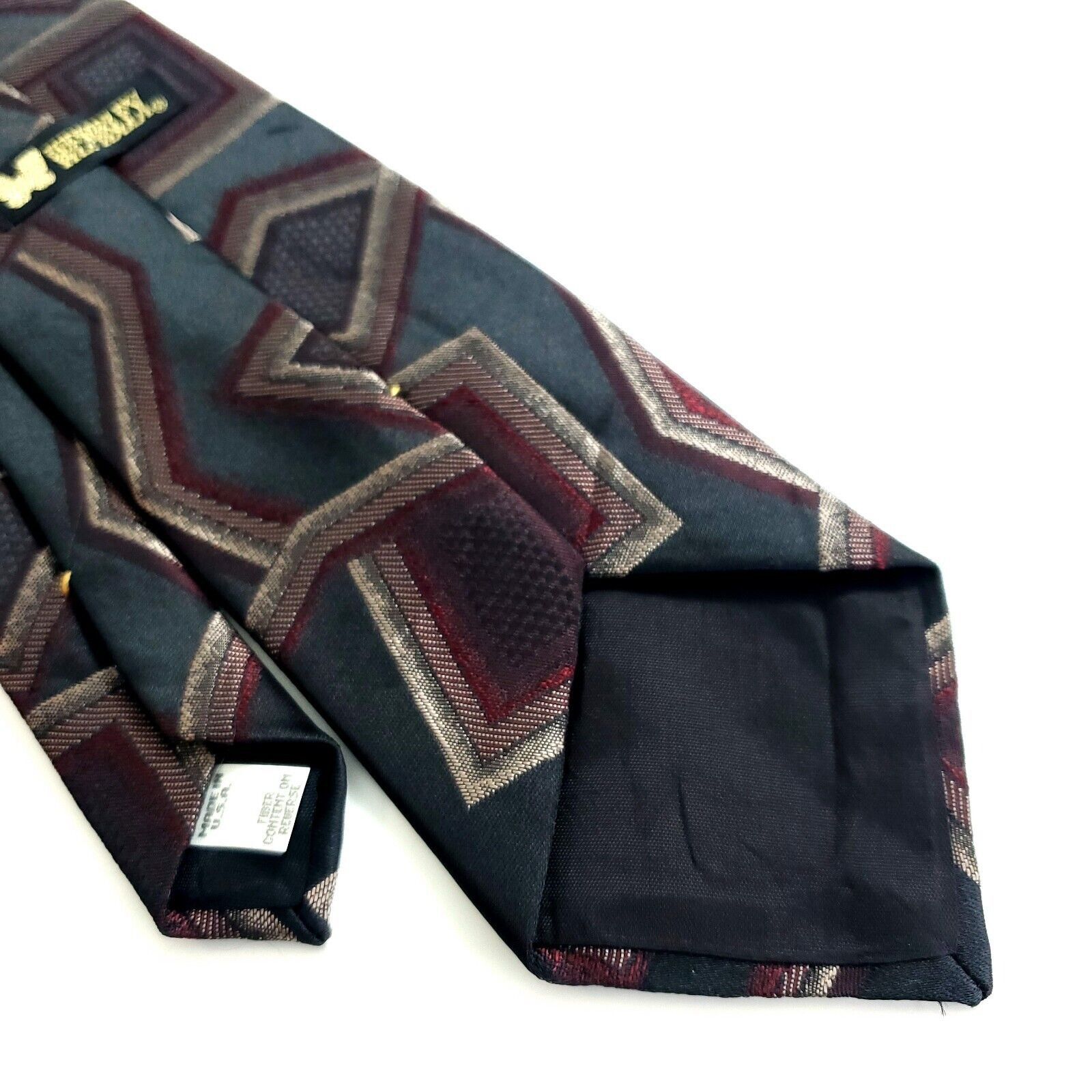 Other Wembley Polyester Green Red Woven Abstract Metallic Tie Size ONE SIZE - 6 Thumbnail