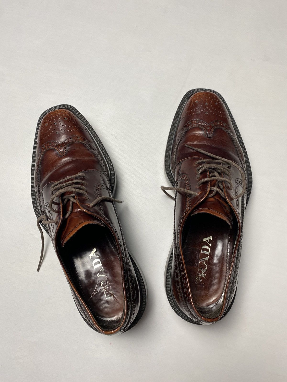 Prada Prada Oxford Wingtip Platform Derby Size US 7 / EU 40 - 5 Thumbnail