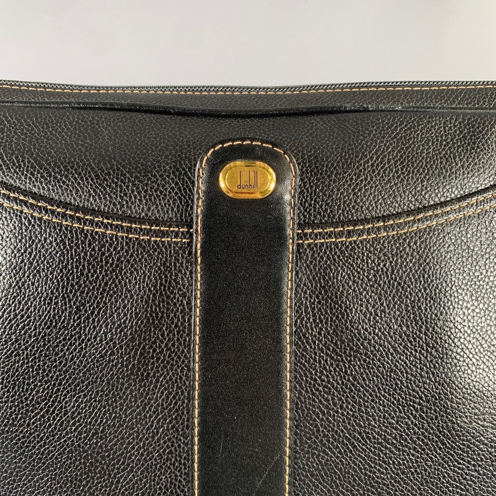 Other DUNHILL Black Gold Crackled Leather Bags Size ONE SIZE - 2 Thumbnail