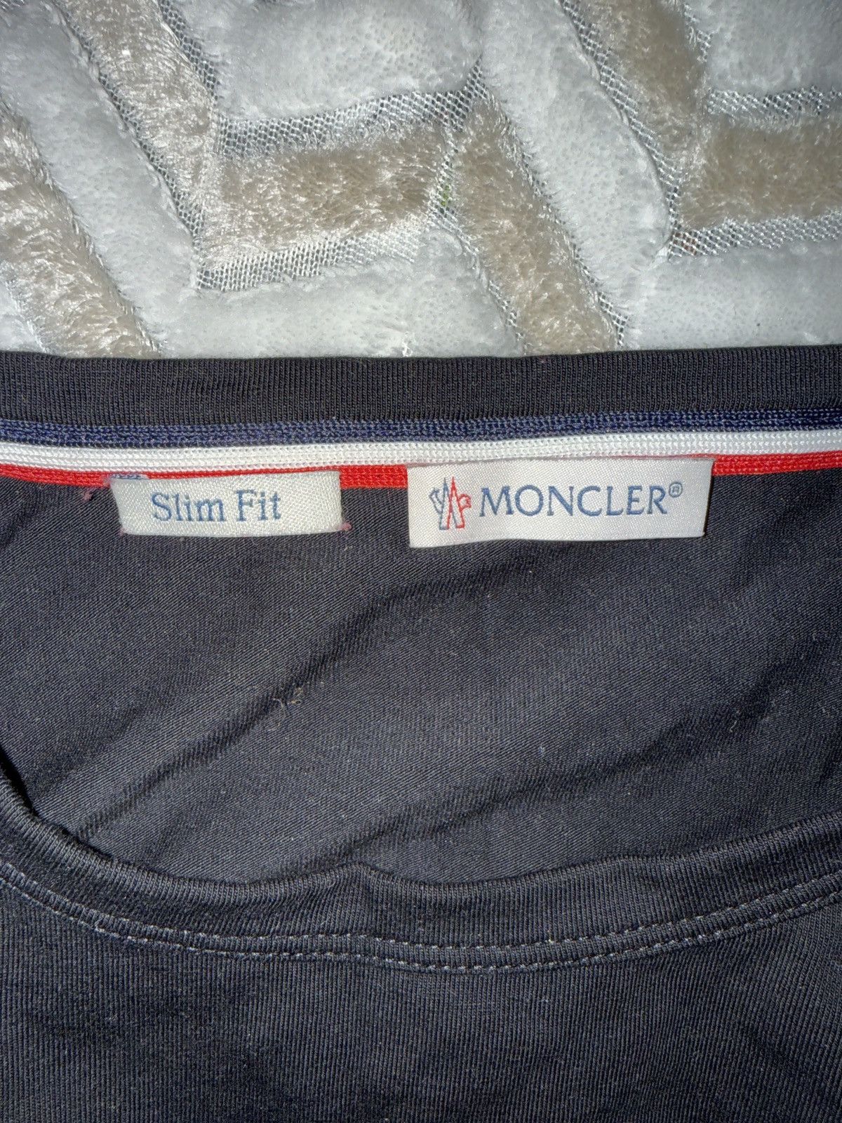 Moncler Moncler Tricolored-Trimmed Cotton TShirt Size US S / EU 44-46 / 1 - 4 Thumbnail