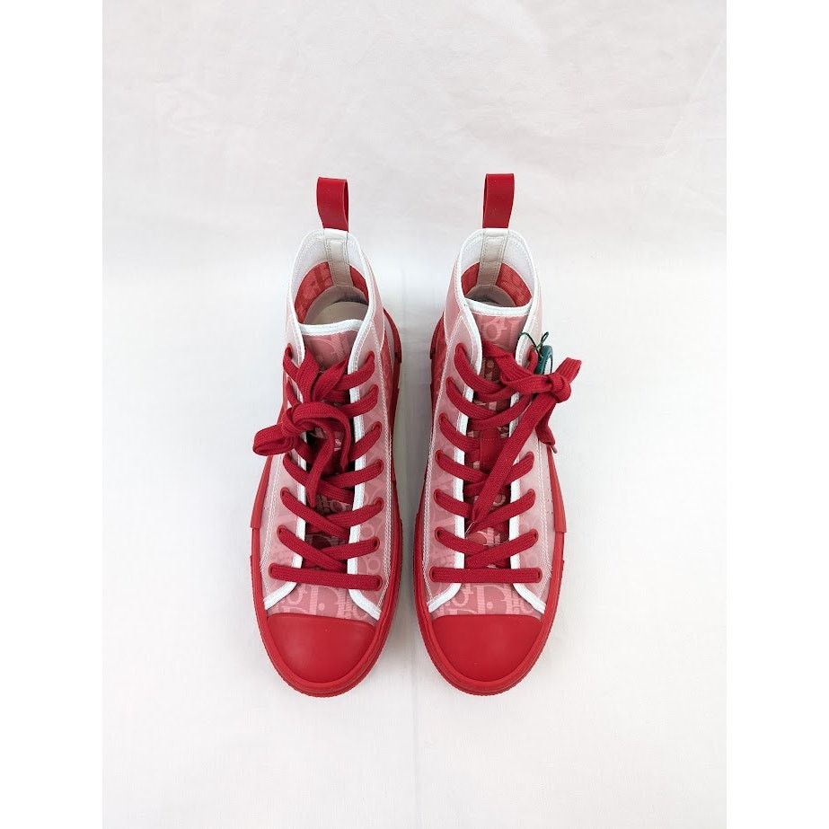 Dior o1rshd1 B23 High-Top Oblique Sneakers in Bordeaux/Ro Size US 8 / EU 41 - 16 Thumbnail
