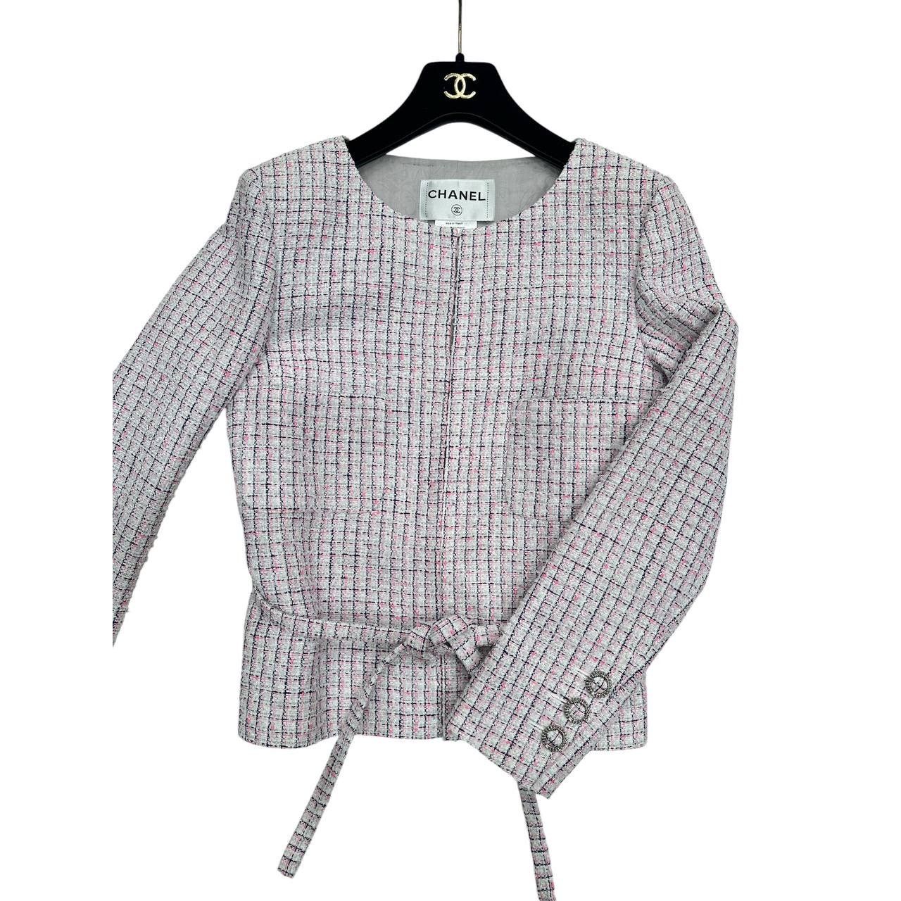 Chanel Chanel 14C Pink Tweed Jacket Sz 38 Size S / US 4 / IT 40 - 5 Thumbnail
