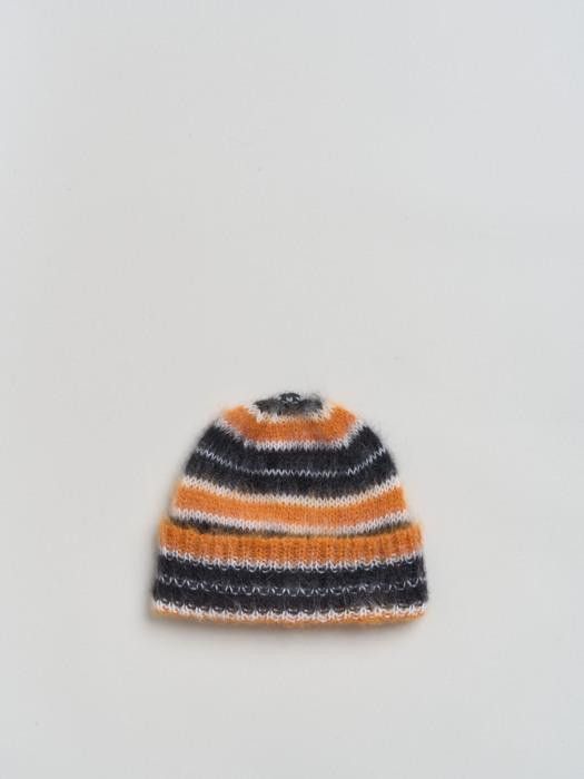 Marni o1w1db10326 Size:OS/Striped Beanie in Black/Orange Size ONE SIZE - 1 Preview