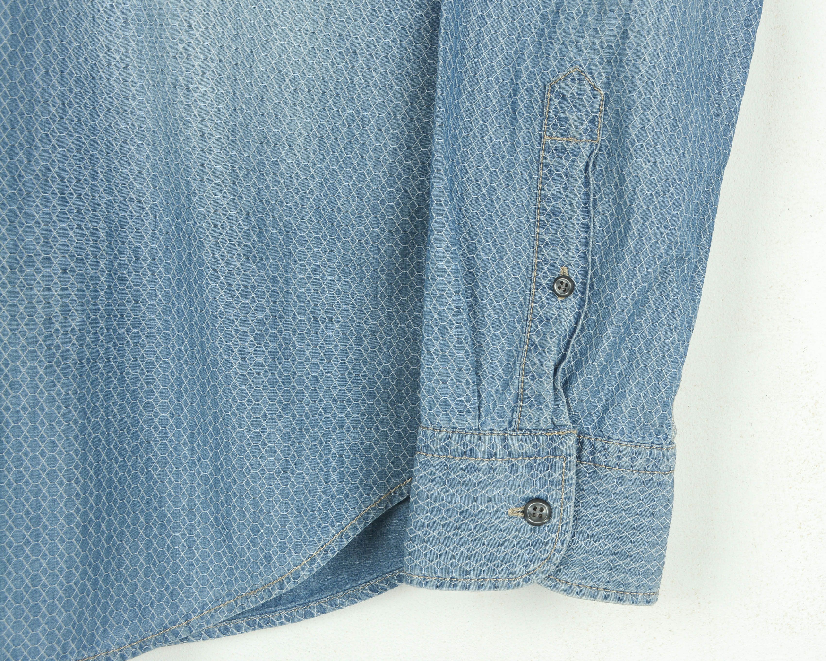 Hugo × Hugo Boss Orange Label Shirt Casual Formal Long Sleeved Top Honeycomb Size US M / EU 48-50 / 2 - 5 Thumbnail