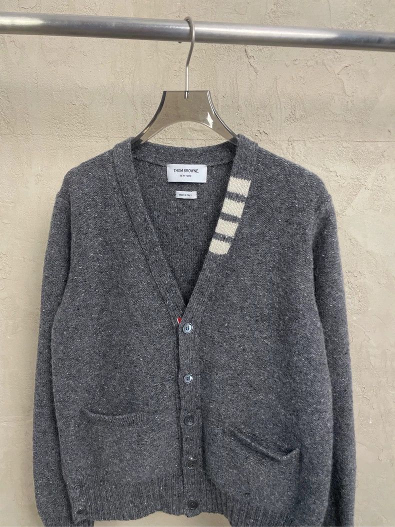 Thom Browne Thom Browne New gray neckline four-striped wool horsehair c Size US S / EU 44-46 / 1 - 3 Thumbnail