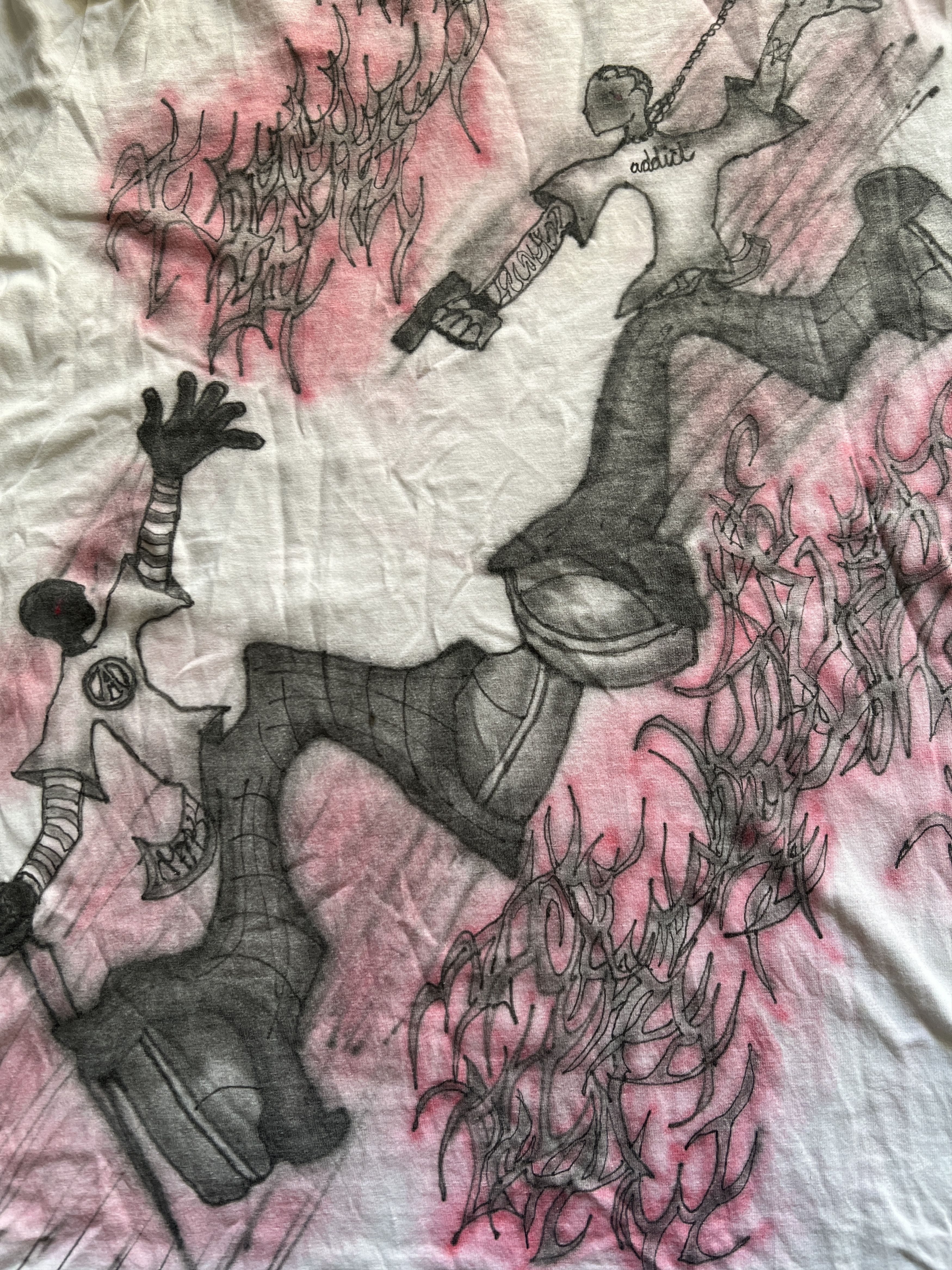 Vintage Custom Pink/White T-Shirt Size US M / EU 48-50 / 2 - 2 Thumbnail
