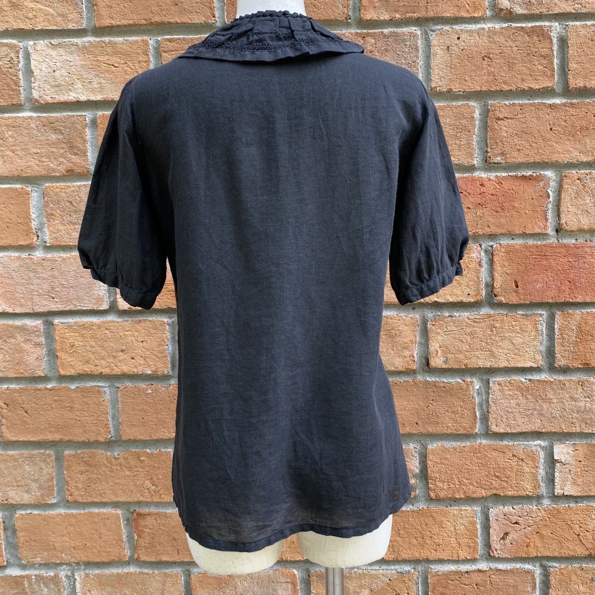 Lanvin LANVIN Black Doll Collar Blouse Size XS / US 0-2 / IT 36-38 - 14 Thumbnail