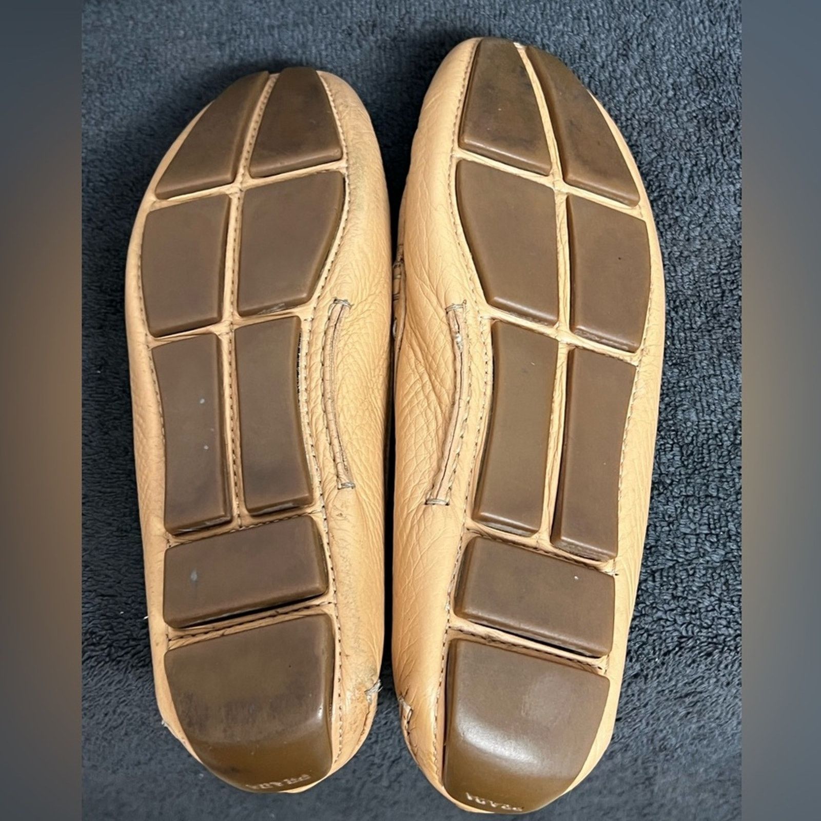 Prada Prada Women's Brown Leather Driving Shoe Loafers EUC, $695 Size US 6.5 / IT 36.5 - 11 Thumbnail