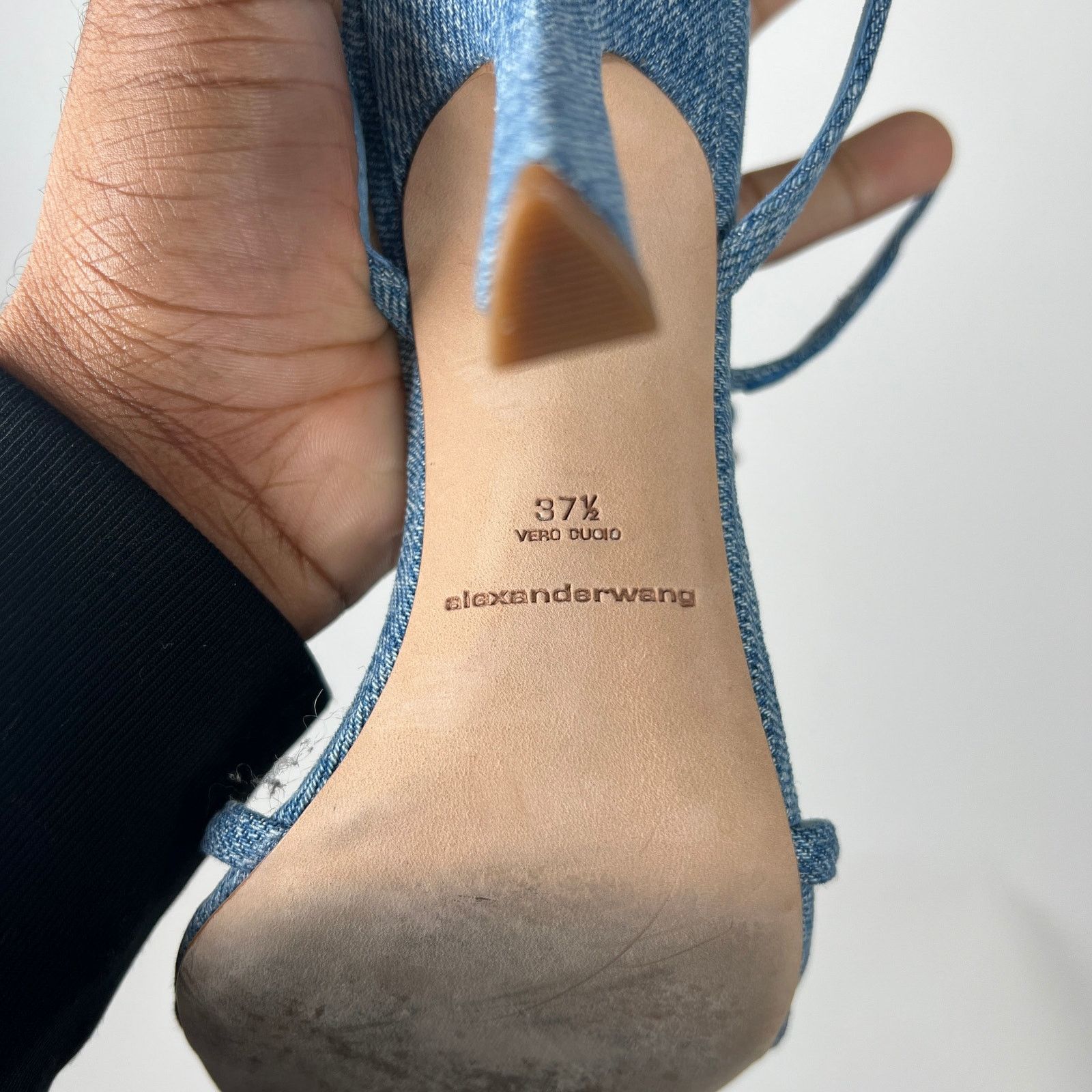 Alexander Wang Alexander Wang Washed Denim Dahlia 105 Sandals Size 37.5 Size US 7.5 / IT 37.5 - 6 Thumbnail