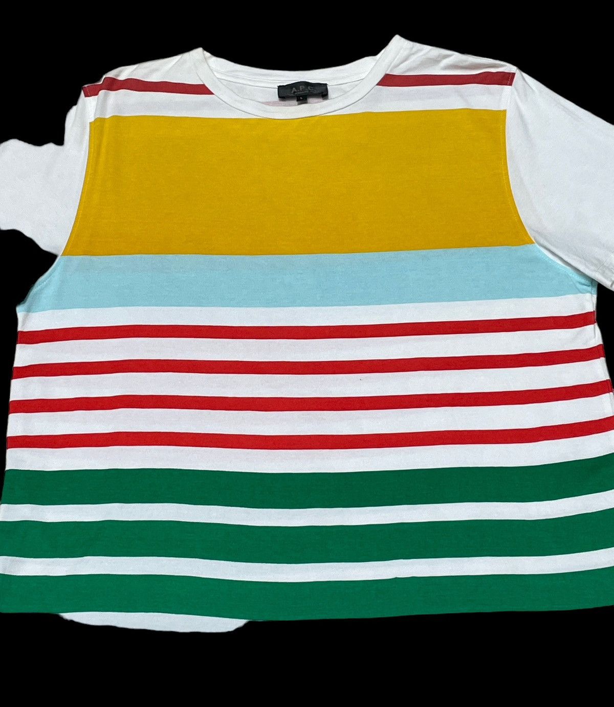 A.P.C. × Japanese Brand × Vintage Vintage Japanese Brand A.P.C Striped T-Shirt 2000s Size US L / EU 52-54 / 3 - 3 Thumbnail