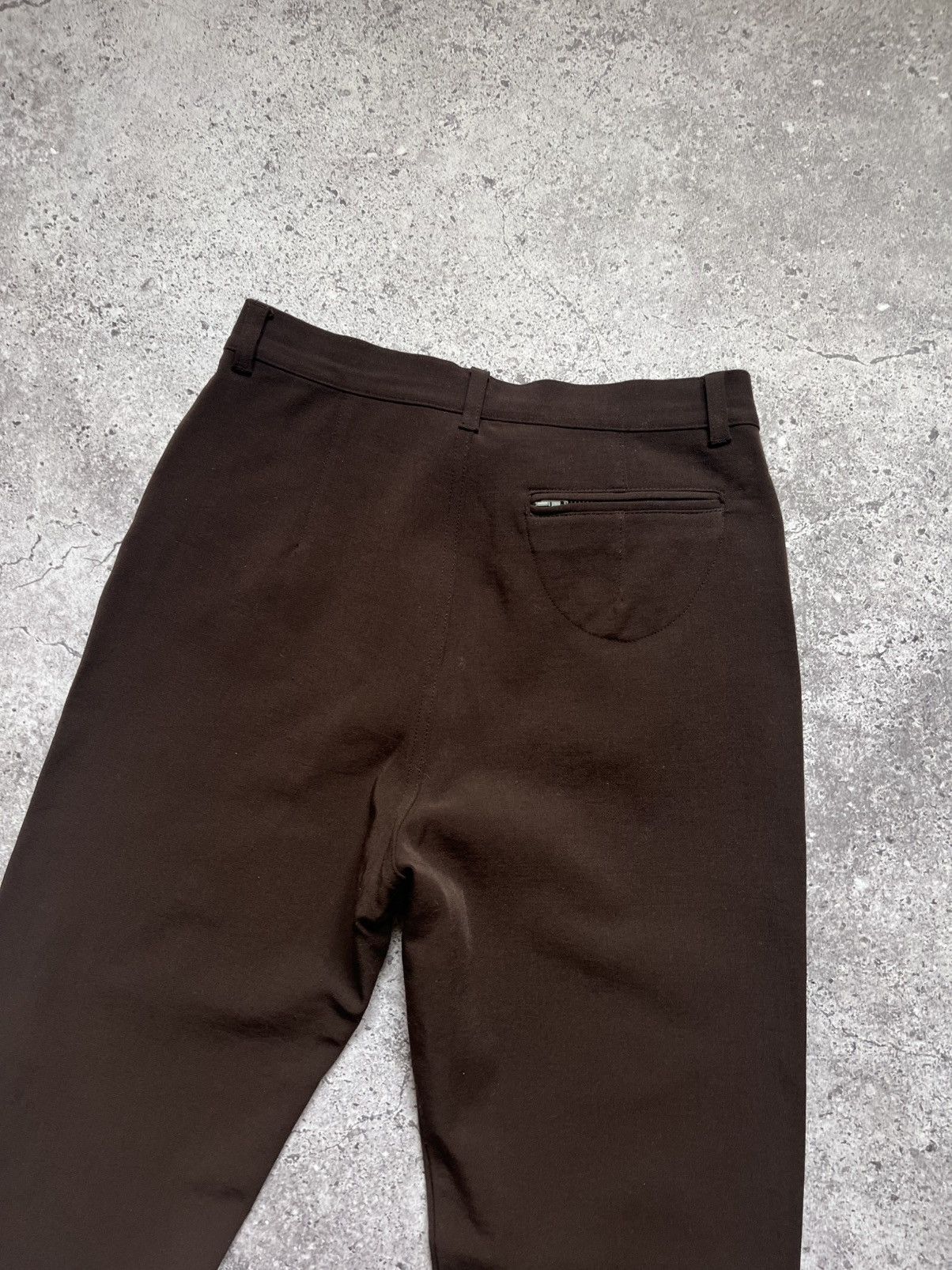Transit × Transit Uomo Transit Par Such Wool Trousers Pants Brown Size 27" / US 4 / IT 40 - 10 Thumbnail